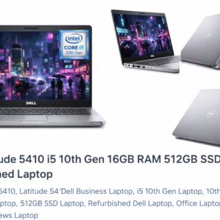 Dell Latitude 5410 i5 10th Gen 16GB RAM 512GB SSD 14-inch Refurbished Laptop